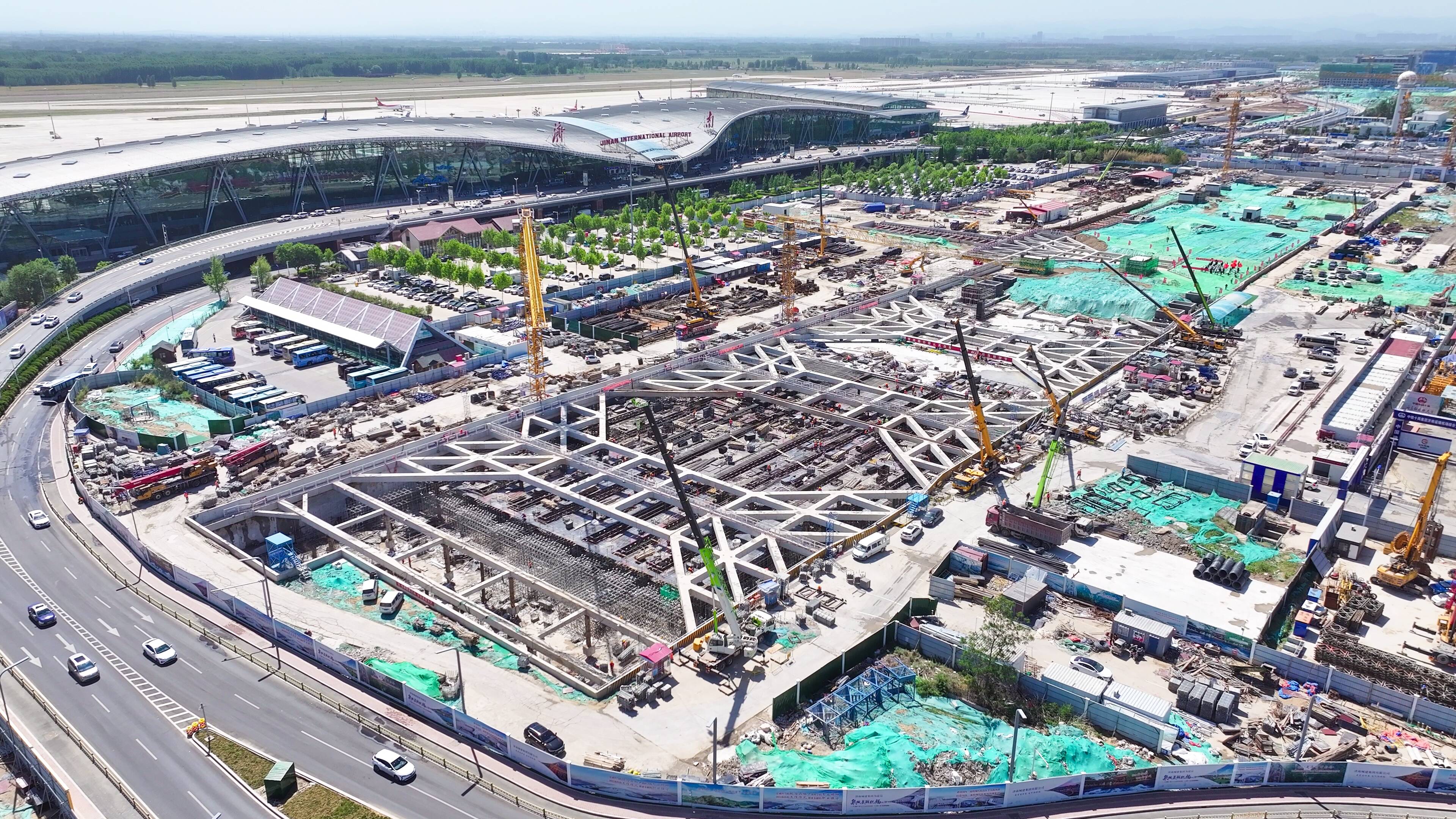 济南机场二期改扩建工程地铁3号线代建段完成主体结构施工