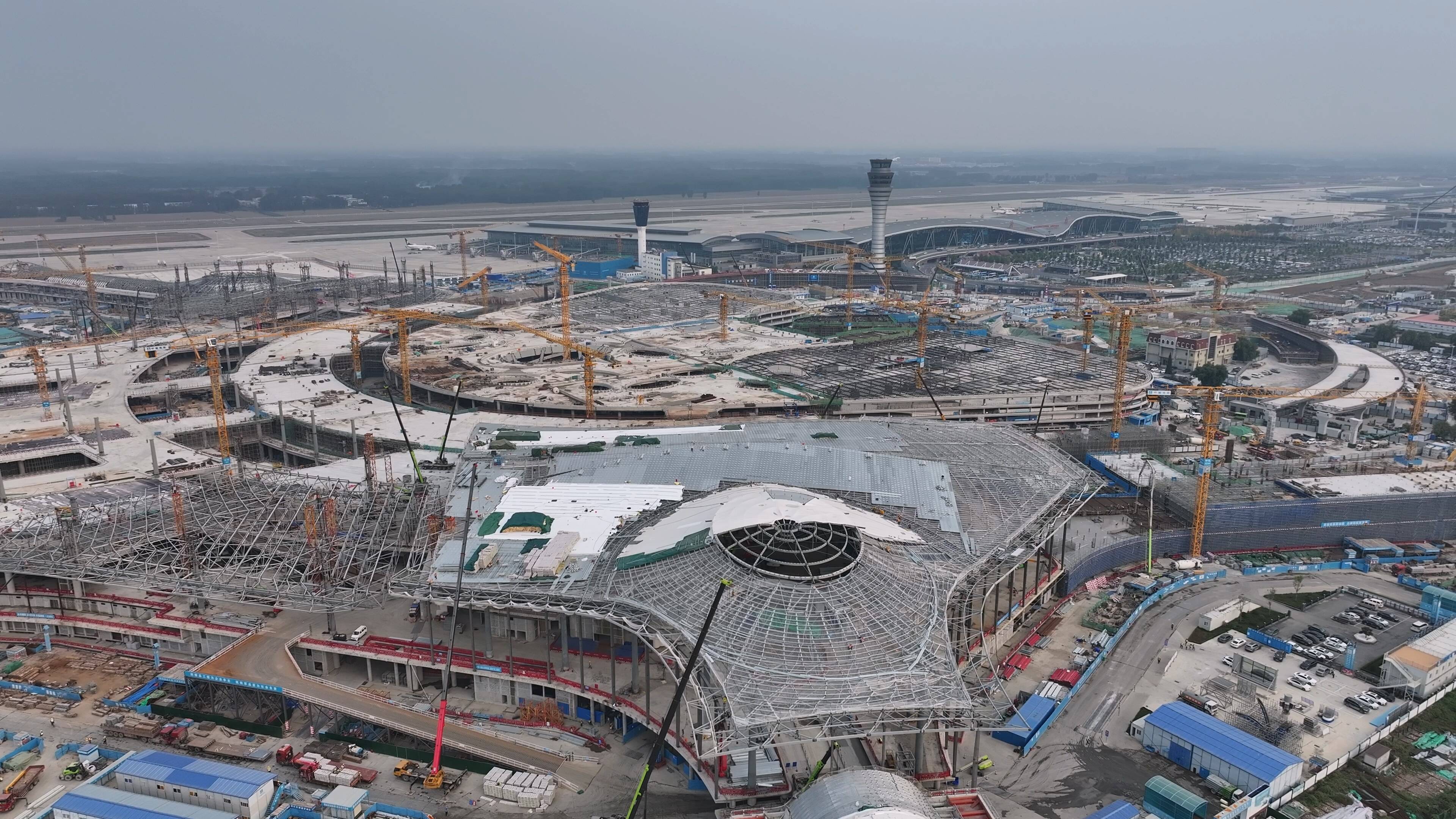 济南机场二期改扩建工程迎新进展!T2航站楼混凝土主体结构完工