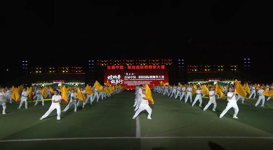 拳聚梨乡・武动世界——“鲁花杯”首届中国・莱阳国际螳螂拳大赛开幕(图1)