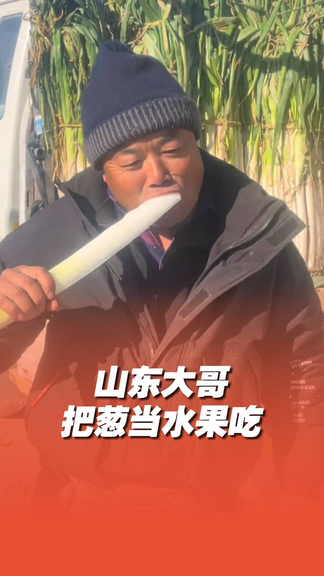 山東大哥把蔥當水果吃