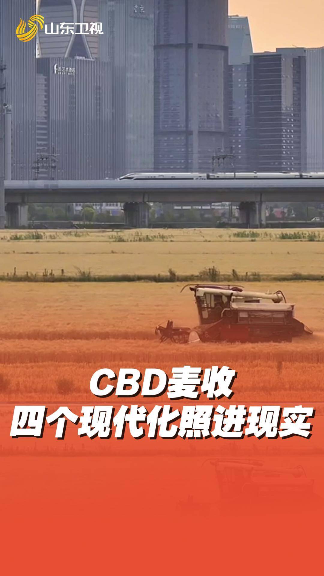 杭州CBD麥收場面震撼 課本里的四個現代化照進現實