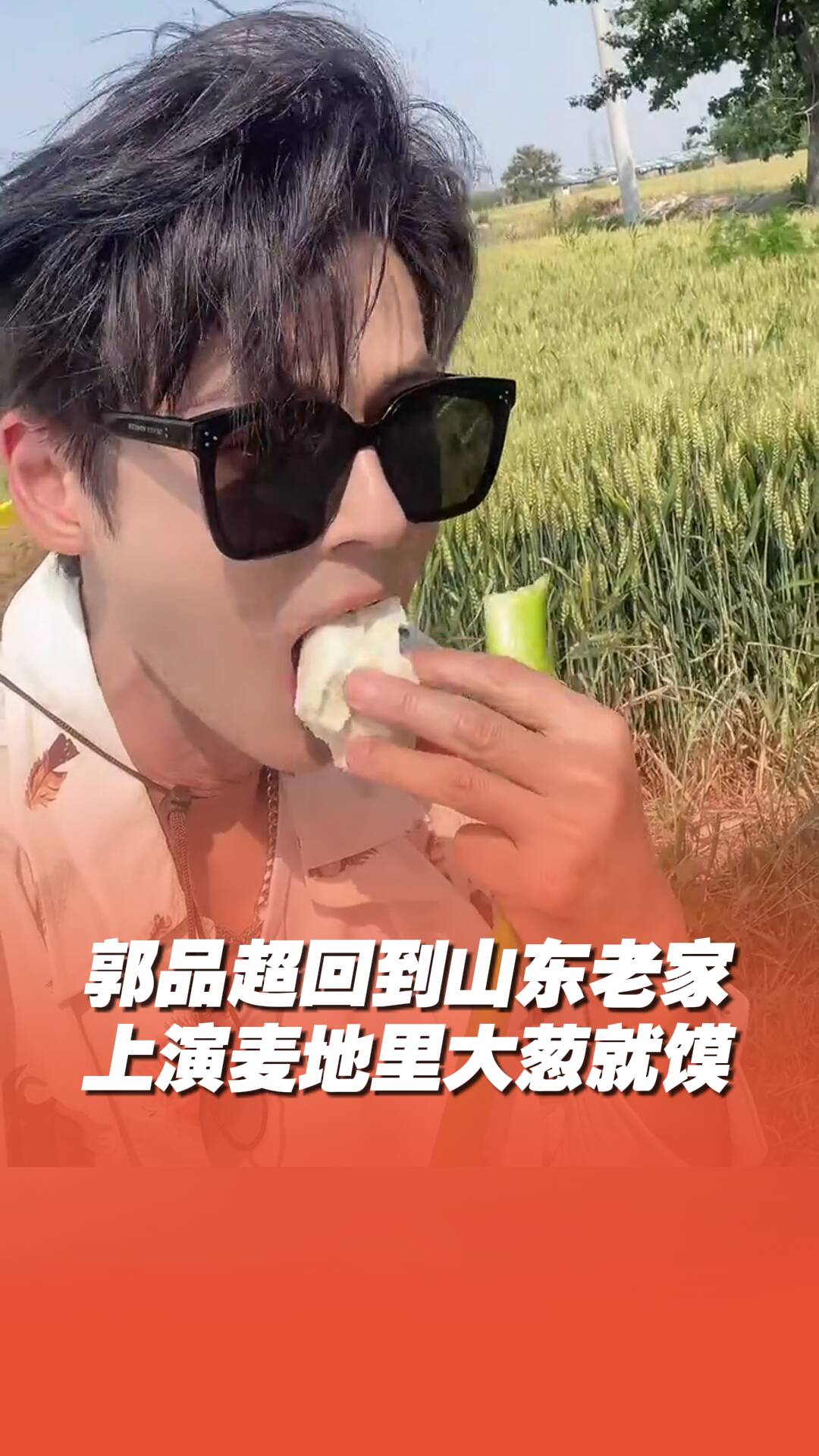 演員郭品超上演麥地里大蔥就饃！果然妥妥的山東基因