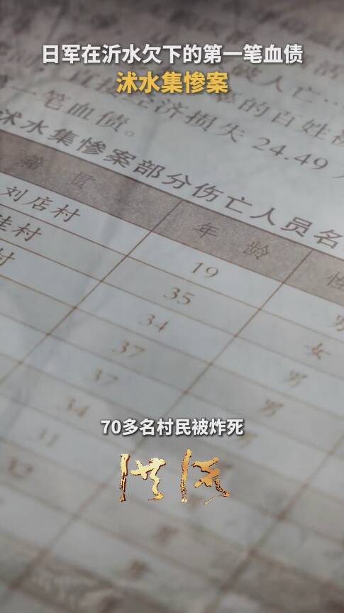日軍在沂水欠下的第一筆血債 沭水集慘案