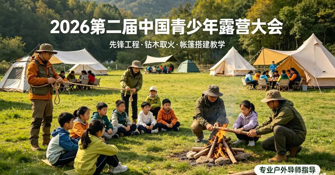 风筝聚少年・筑梦共同体｜2026 第二届中国青少年露营大会，5 天 4 晚全国招募开启！