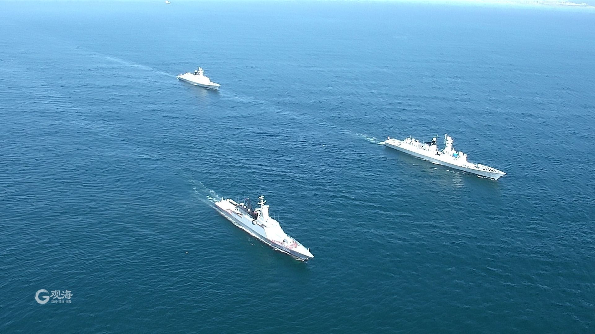 海洋之杯水面舰艇专业比赛在青岛附近海域举行海上开幕式