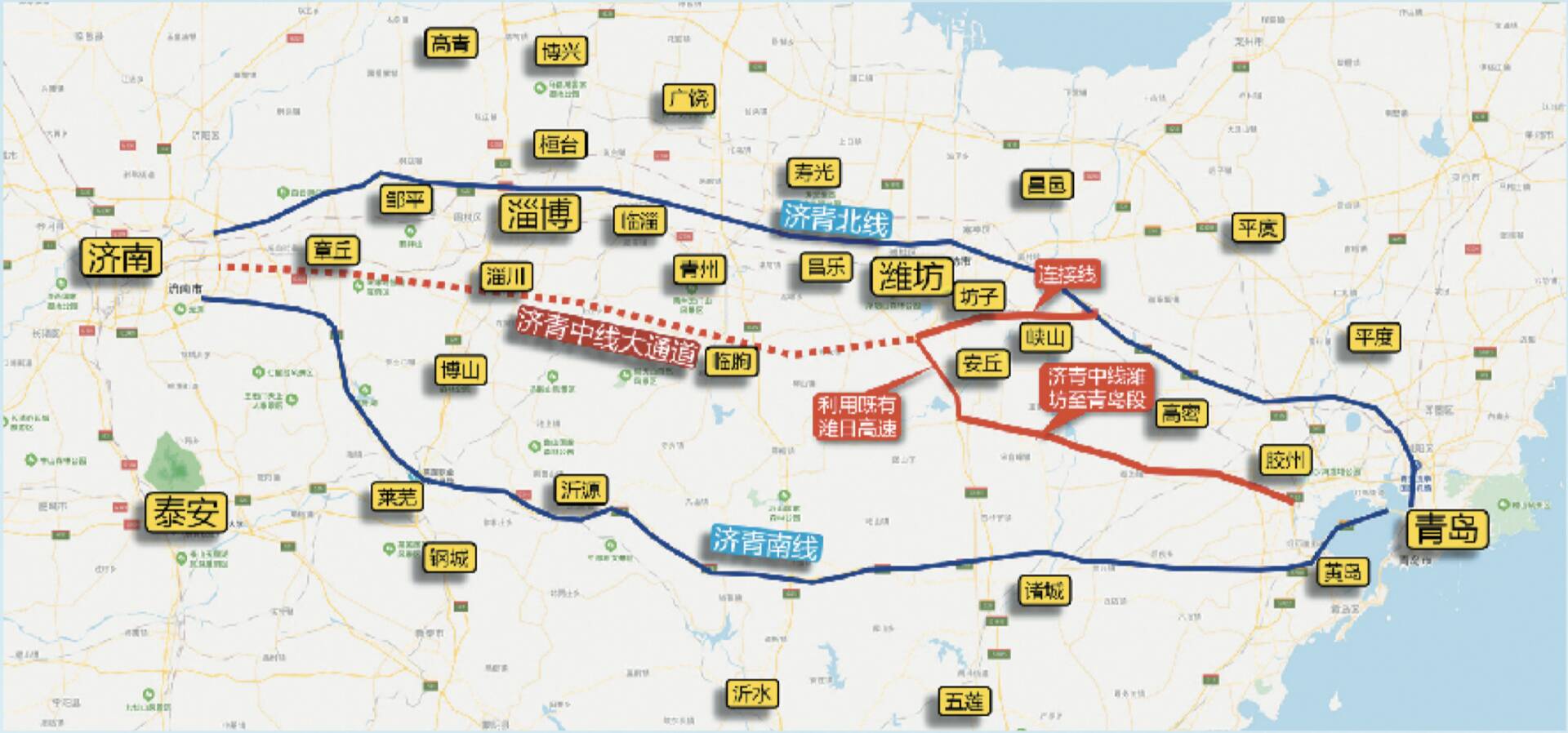 新闻>青岛新闻>正文>济青中线潍坊至青岛段(含连接线)是我省高速公路
