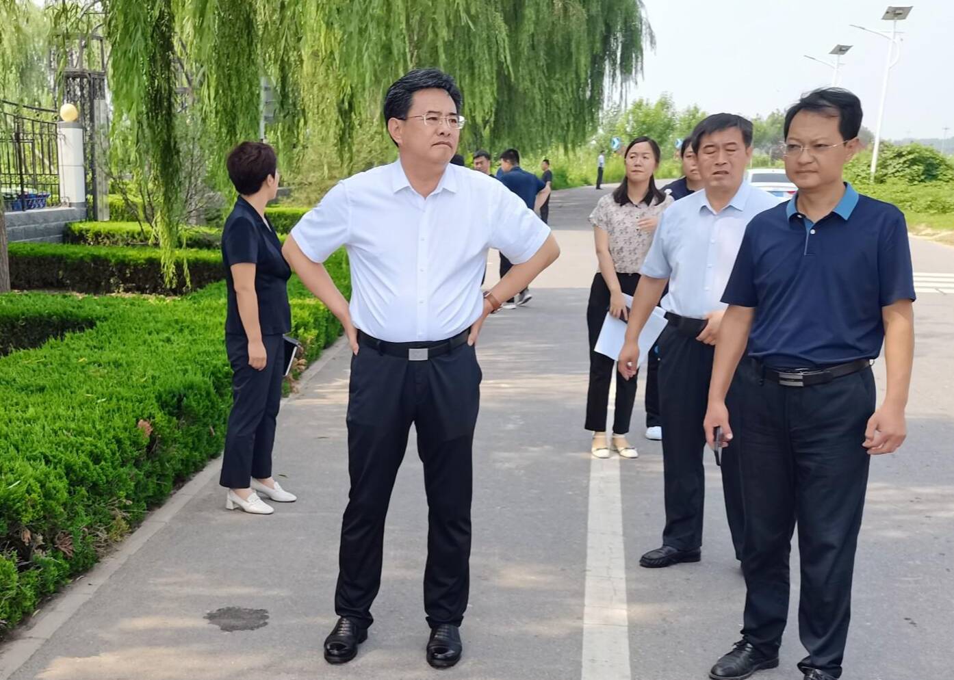 平原县委书记王玉东开展巡河并调研防汛和水系连通工作