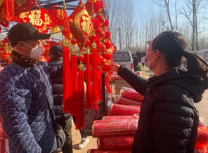 潍坊昌乐县高崖水库库区寺后大集人间烟火蓬勃处尽是新春好味道