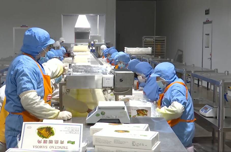 山东望乡食品有限公司是阚家镇的农业龙头企业,在镇党委的大力支持下